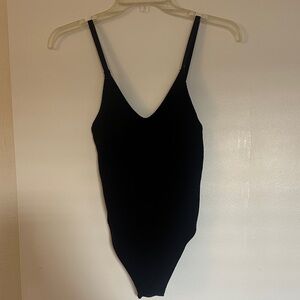 Free People Black Bodysuit Size Medium